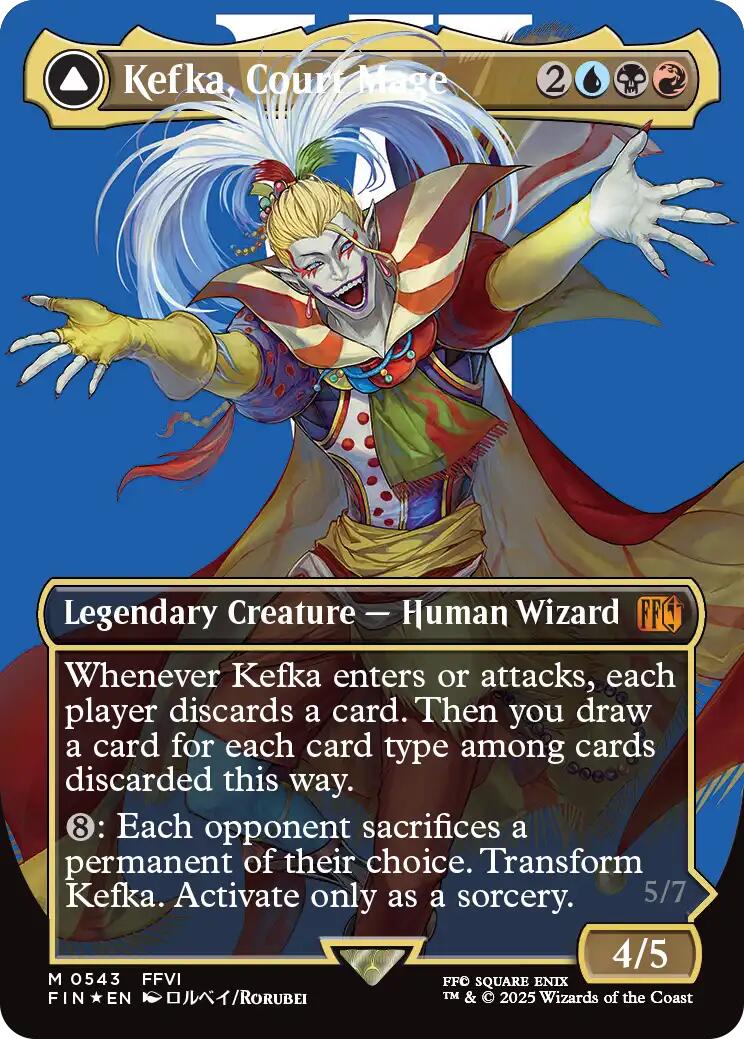 Kefka, Court Mage // Kefka, Ruler of Ruin (Borderless) (Surge Foil) [FINAL FANTASY] | Mega City Incorporated