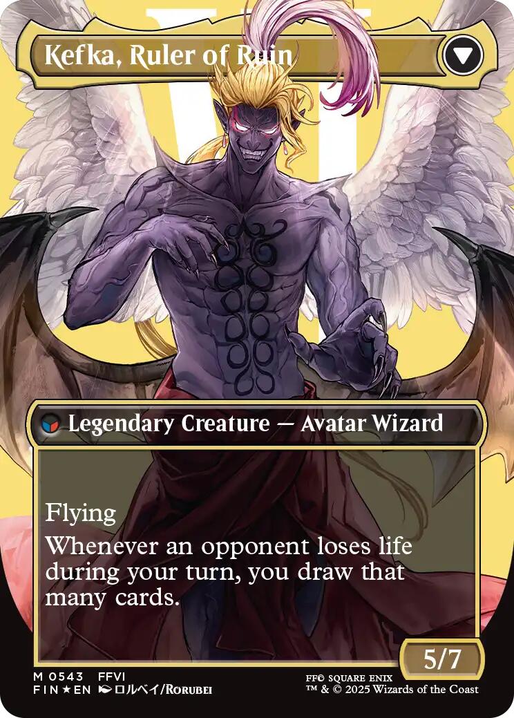 Kefka, Court Mage // Kefka, Ruler of Ruin (Borderless) (Surge Foil) [FINAL FANTASY] | Mega City Incorporated
