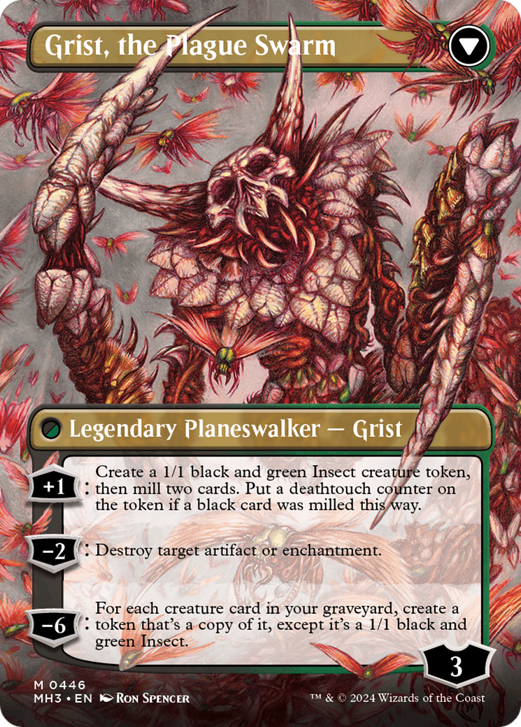 Grist, Voracious Larva // Grist, the Plague Swarm (Borderless) [Modern Horizons 3] | Mega City Incorporated