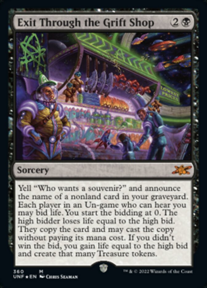 Exit Through the Grift Shop (Galaxy Foil) [Unfinity] | Mega City Incorporated