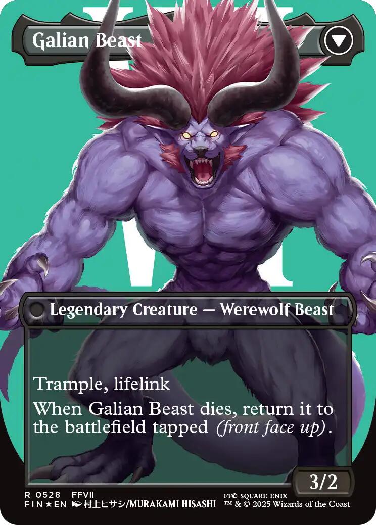 Vincent Valentine // Galian Beast (Borderless) (Surge Foil) [FINAL FANTASY] | Mega City Incorporated