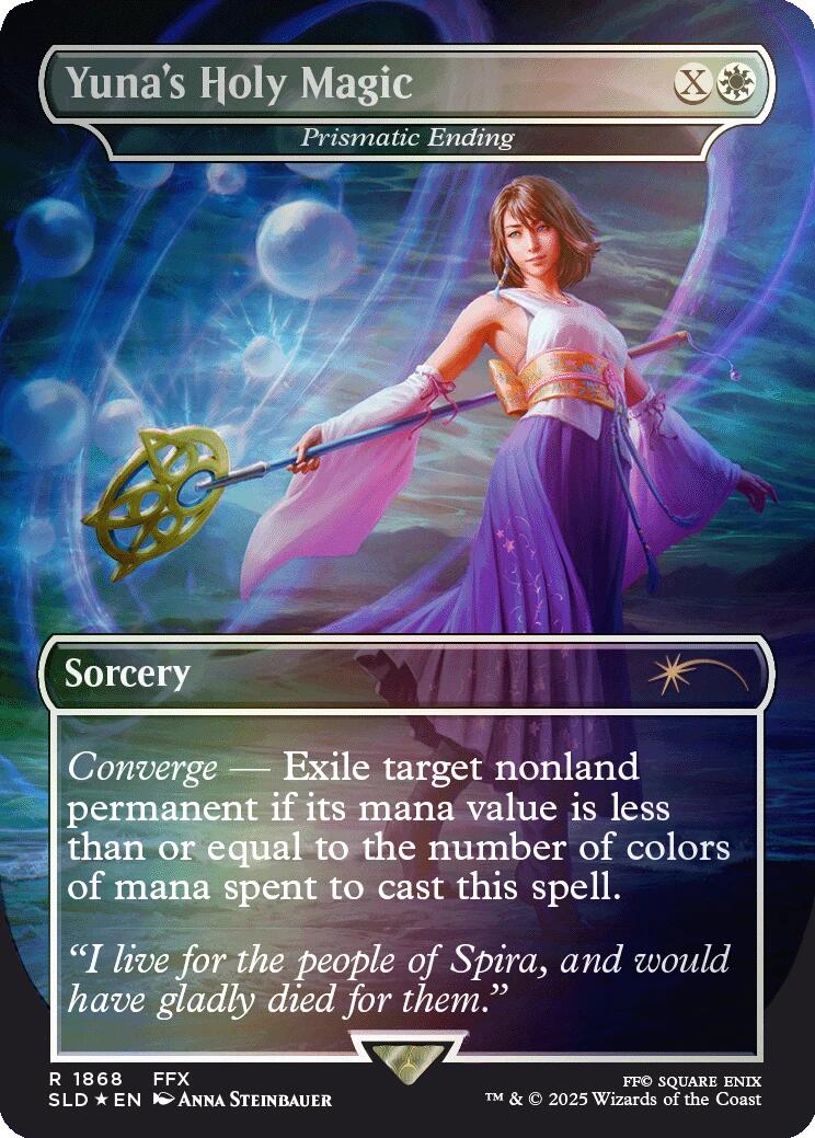 Yuna's Holy Magic - Prismatic Ending (Rainbow Foil) [Secret Lair Drop Series] | Mega City Incorporated