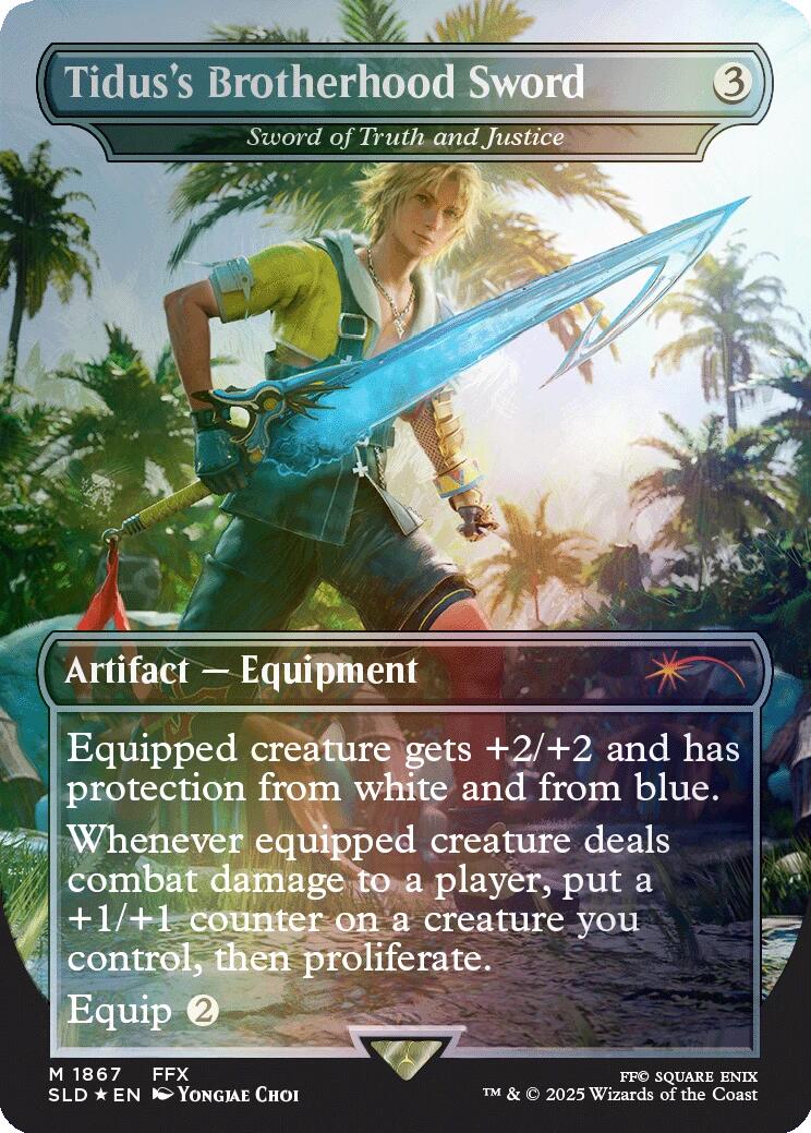 Tidus's Brotherhood Sword - Sword of Truth and Justice (Rainbow Foil) [Secret Lair Drop Series] | Mega City Incorporated