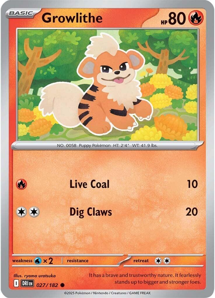 Growlithe (027/182) [Scarlet & Violet: Destined Rivals] | Mega City Incorporated