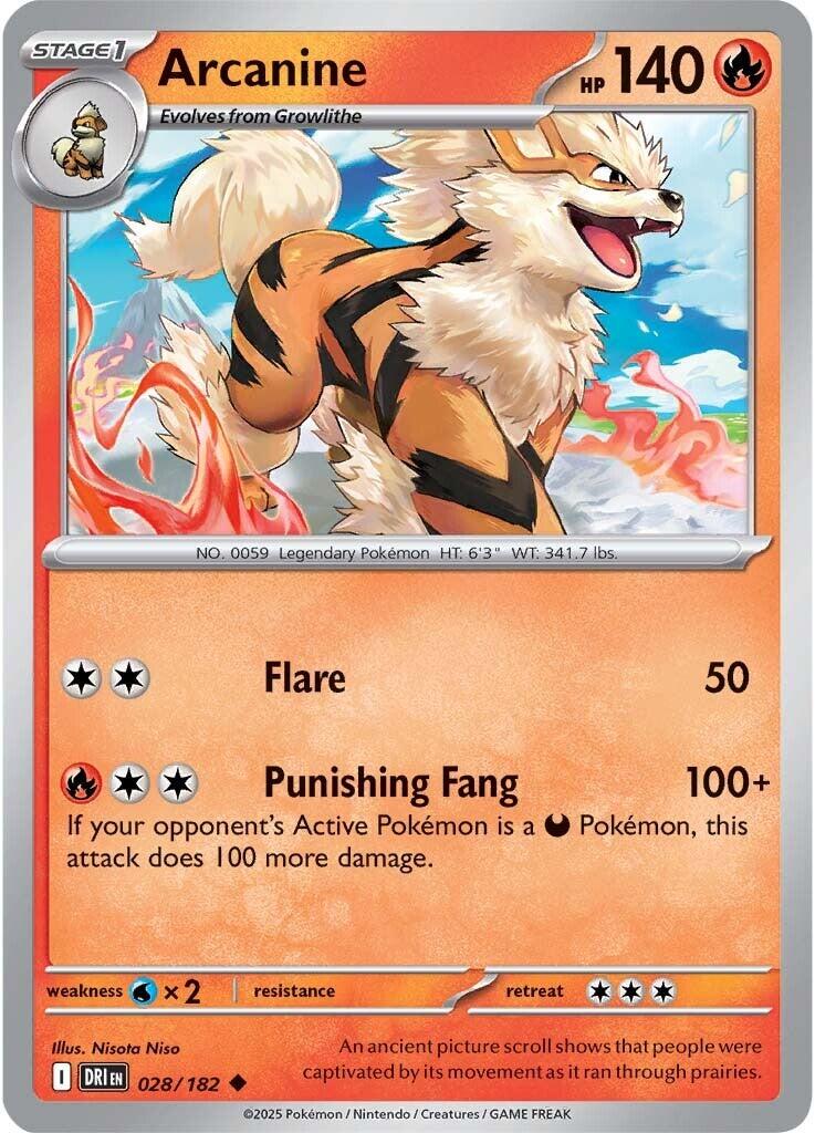 Arcanine (028/182) [Scarlet & Violet: Destined Rivals] | Mega City Incorporated
