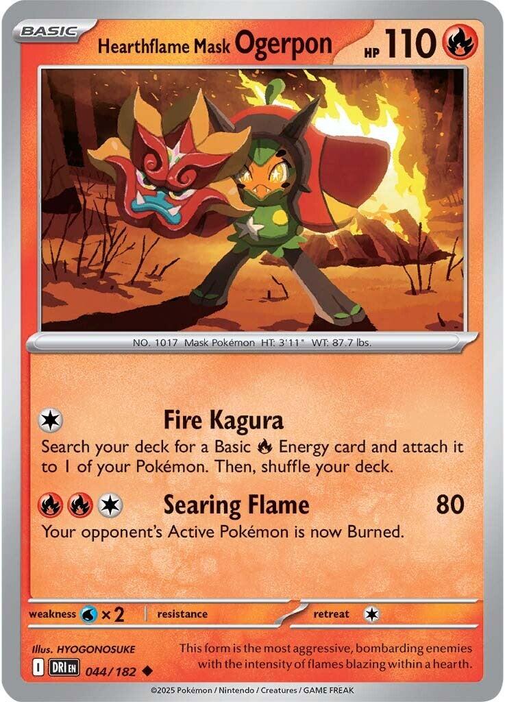 Hearthflame Mask Ogerpon (044/182) [Scarlet & Violet: Destined Rivals] | Mega City Incorporated