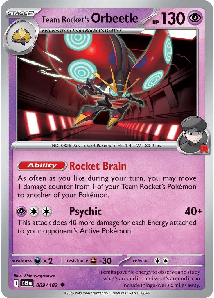 Team Rocket's Orbeetle (089/182) [Scarlet & Violet: Destined Rivals] | Mega City Incorporated