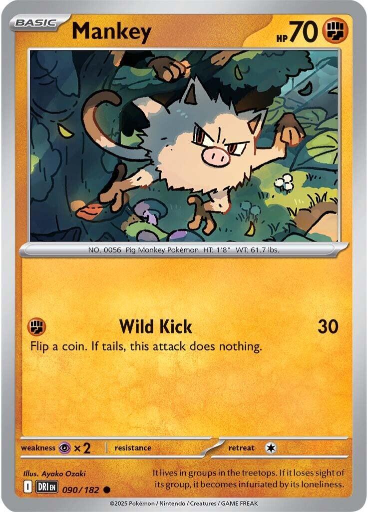 Mankey (090/182) [Scarlet & Violet: Destined Rivals] | Mega City Incorporated