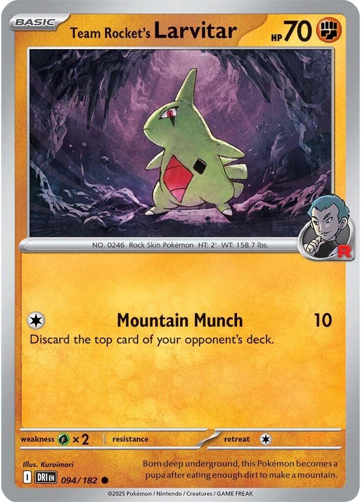 Team Rocket's Larvitar (094/182) [Scarlet & Violet: Destined Rivals] | Mega City Incorporated