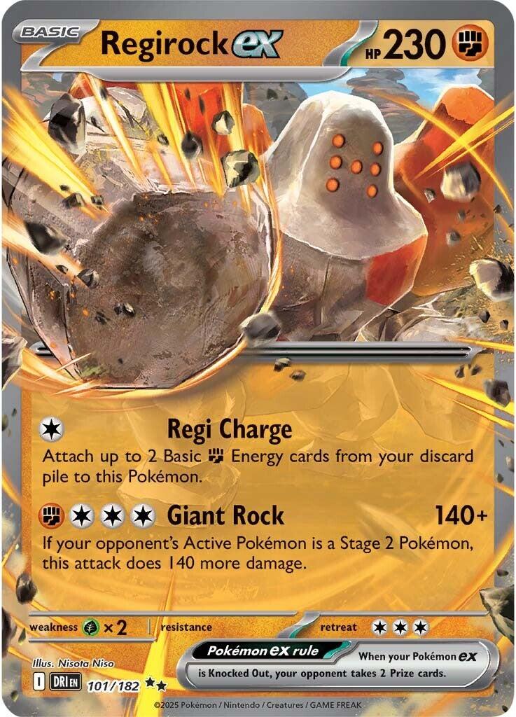 Regirock ex (101/182) [Scarlet & Violet: Destined Rivals] | Mega City Incorporated