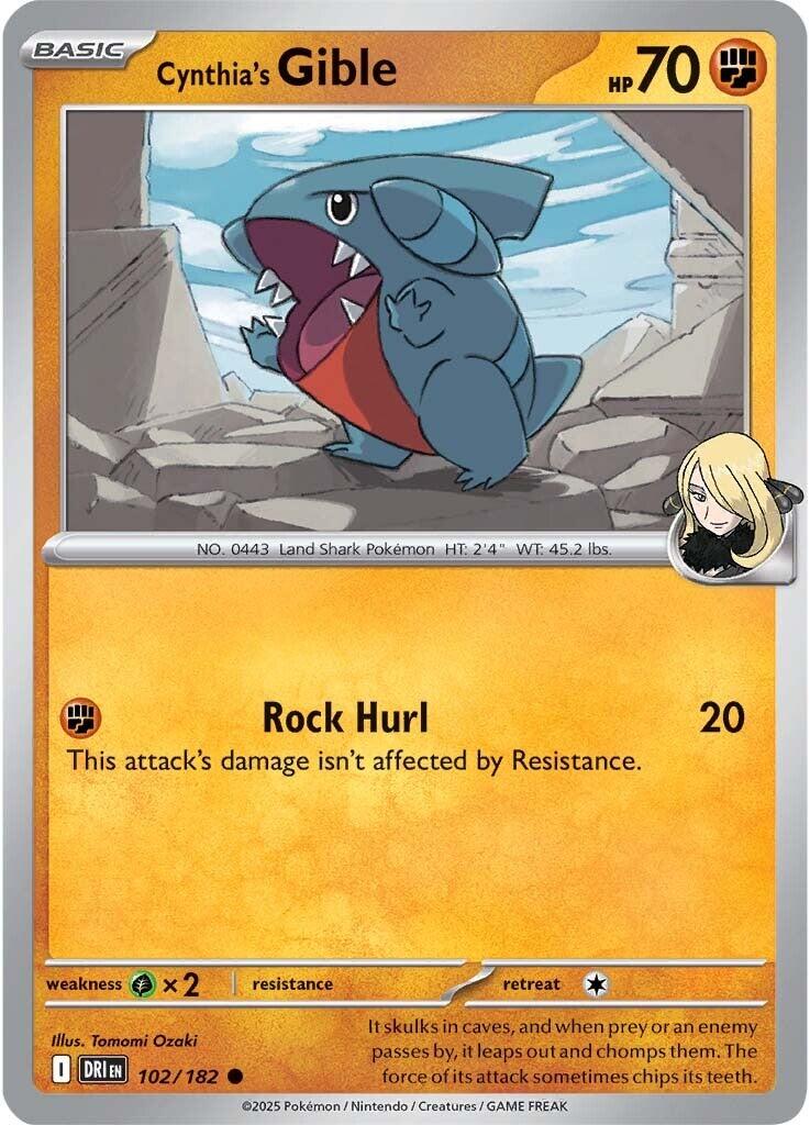 Cynthia's Gible (102/182) [Scarlet & Violet: Destined Rivals] | Mega City Incorporated