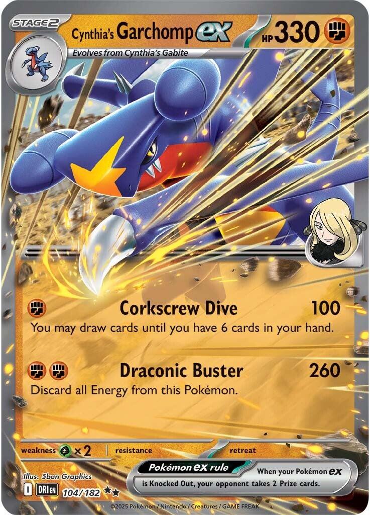 Cynthia's Garchomp ex (104/182) [Scarlet & Violet: Destined Rivals] | Mega City Incorporated