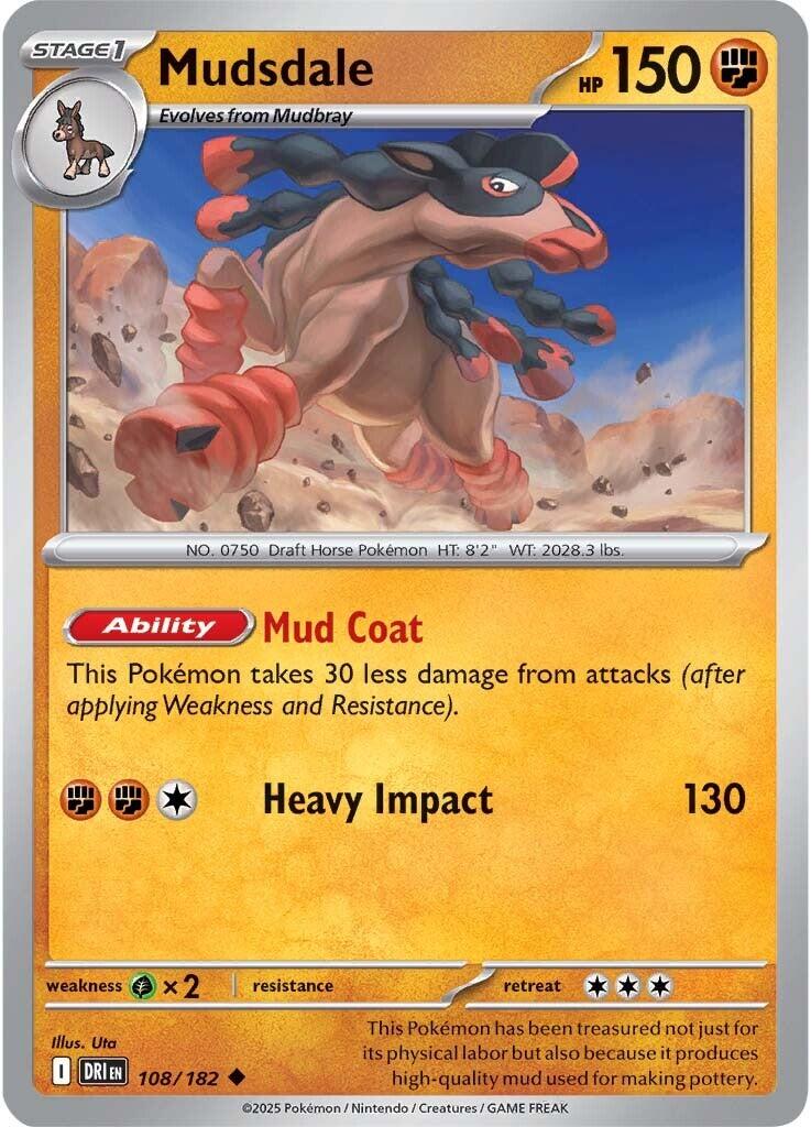 Mudsdale (108/182) [Scarlet & Violet: Destined Rivals] | Mega City Incorporated