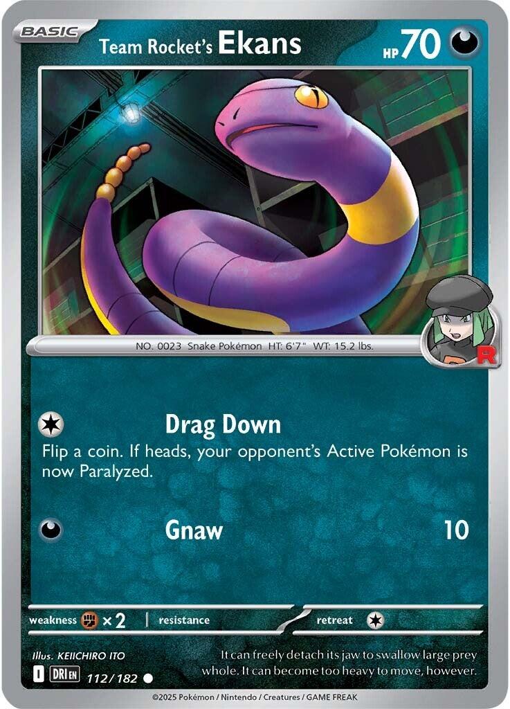 Team Rocket's Ekans (112/182) [Scarlet & Violet: Destined Rivals] | Mega City Incorporated