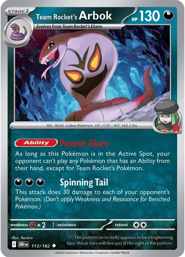 Team Rocket's Arbok (113/182) [Scarlet & Violet: Destined Rivals] | Mega City Incorporated