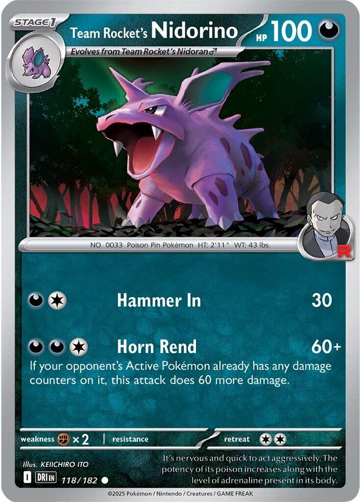 Team Rocket's Nidorino (118/182) [Scarlet & Violet: Destined Rivals] | Mega City Incorporated