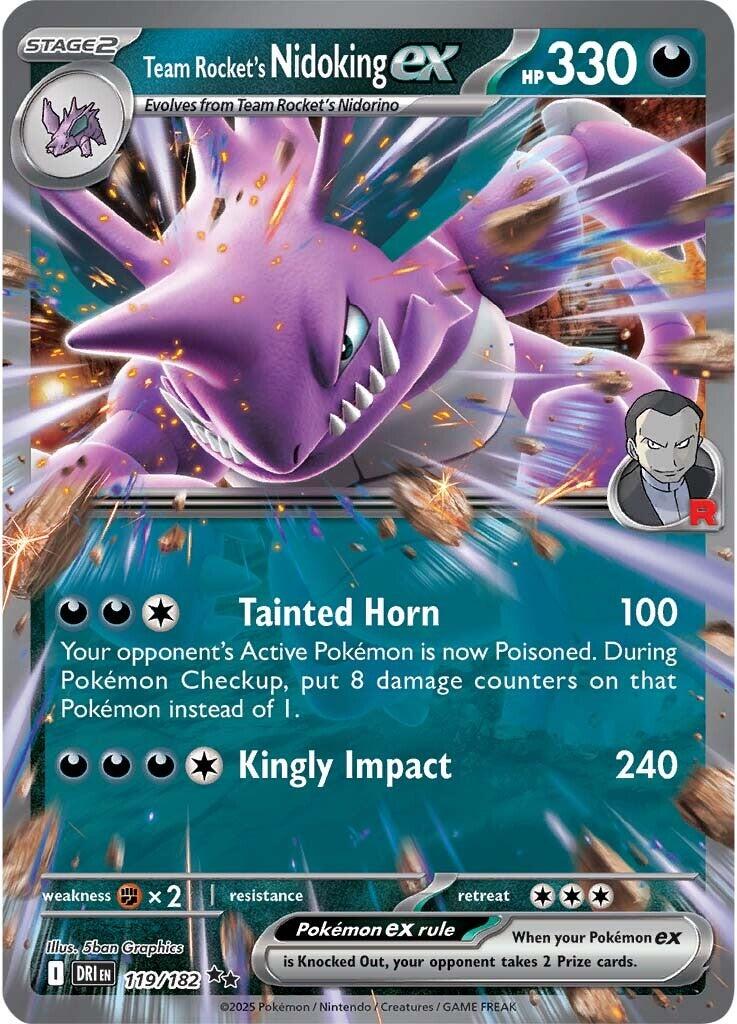 Team Rocket's Nidoking ex (119/182) [Scarlet & Violet: Destined Rivals] | Mega City Incorporated