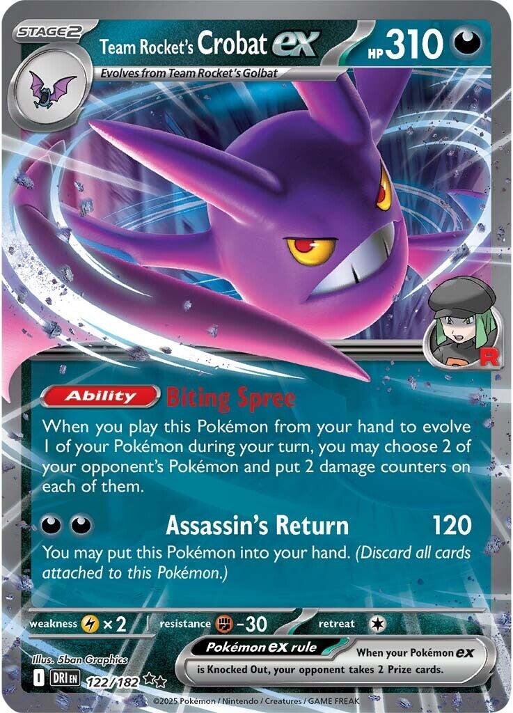 Team Rocket's Crobat ex (122/182) [Scarlet & Violet: Destined Rivals] | Mega City Incorporated