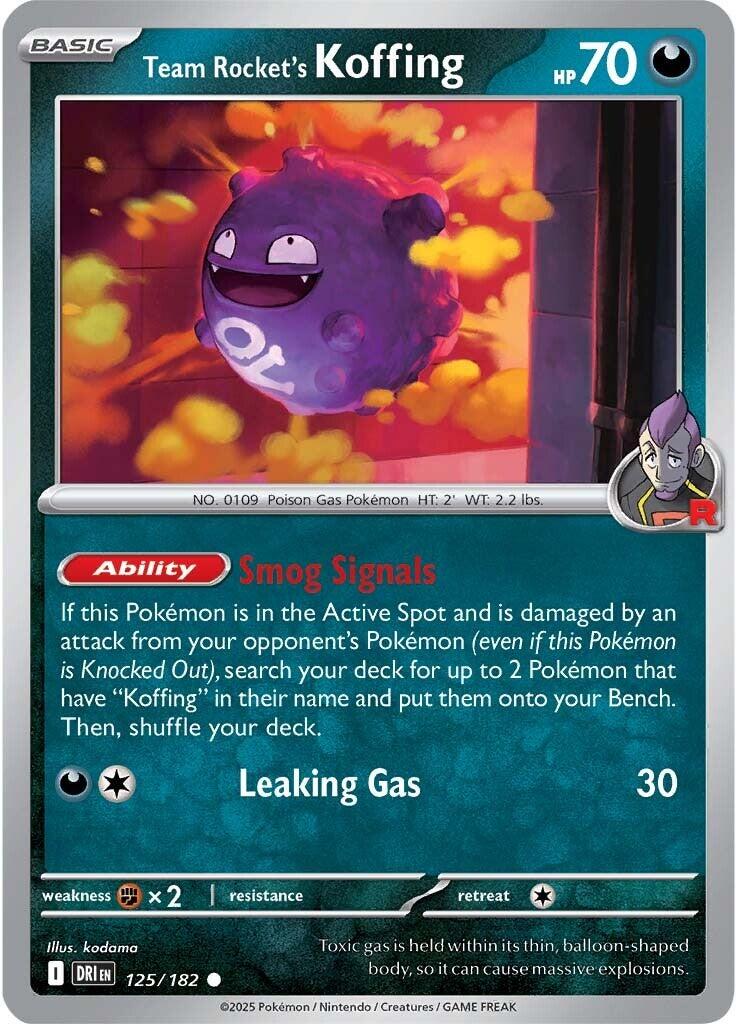 Team Rocket's Koffing (125/182) [Scarlet & Violet: Destined Rivals] | Mega City Incorporated