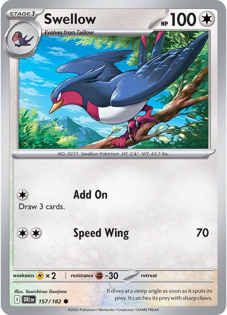 Swellow (157/182) [Scarlet & Violet: Destined Rivals] | Mega City Incorporated