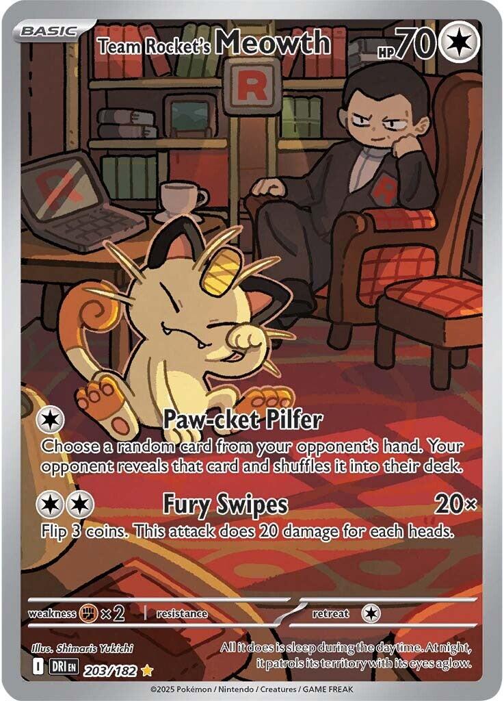 Team Rocket's Meowth (203/182) [Scarlet & Violet: Destined Rivals] | Mega City Incorporated