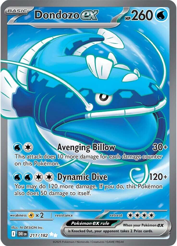 Dondozo ex (211/182) [Scarlet & Violet: Destined Rivals] | Mega City Incorporated