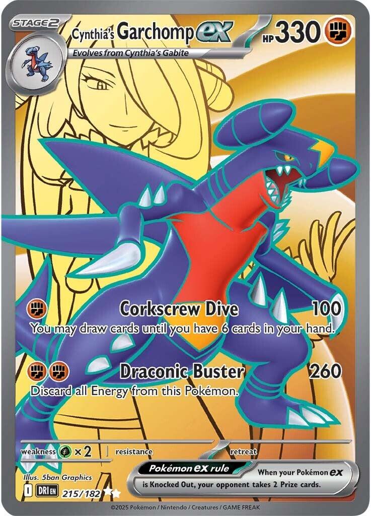 Cynthia's Garchomp ex (215/182) [Scarlet & Violet: Destined Rivals] | Mega City Incorporated