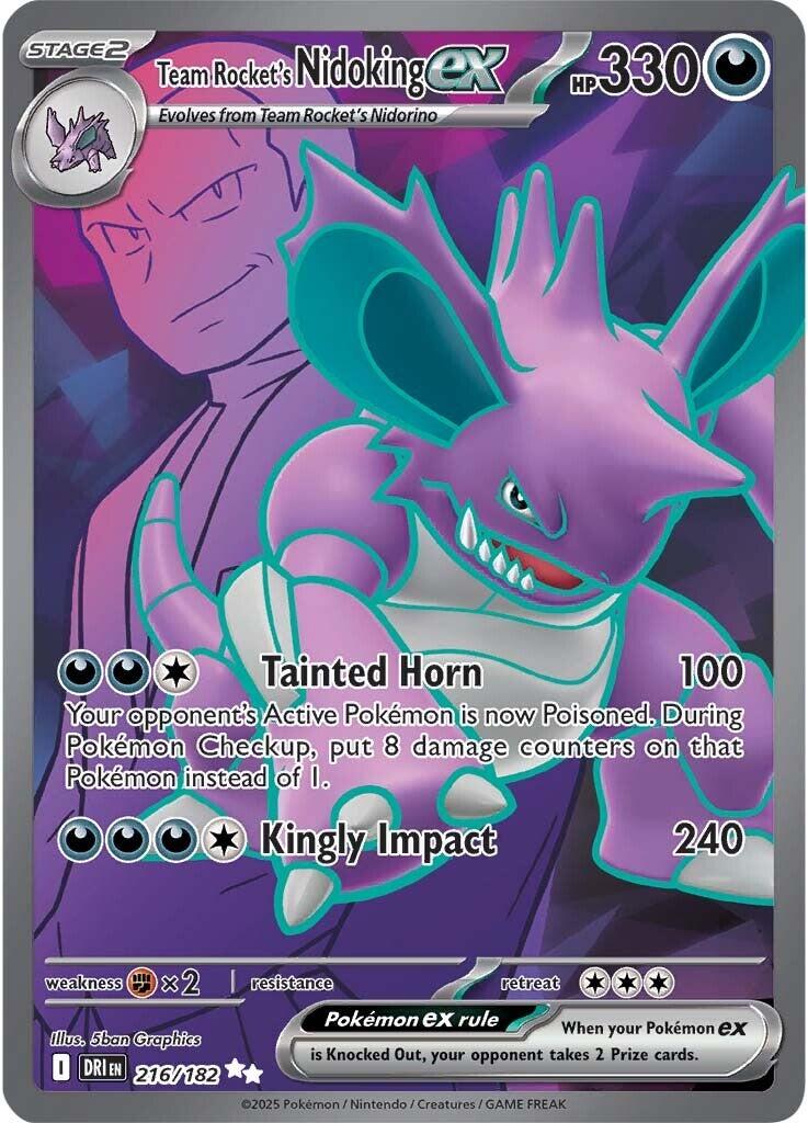 Team Rocket's Nidoking ex (216/182) [Scarlet & Violet: Destined Rivals] | Mega City Incorporated