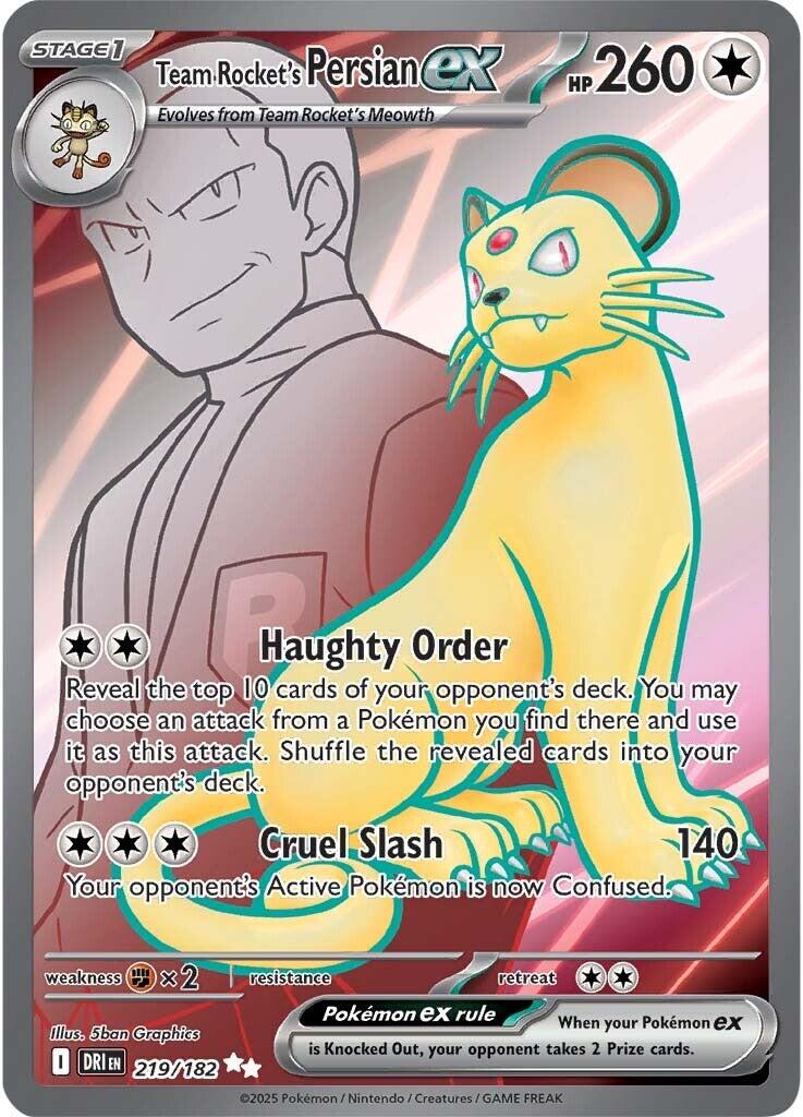 Team Rocket's Persian ex (219/182) [Scarlet & Violet: Destined Rivals] | Mega City Incorporated