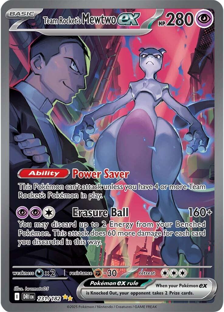 Team Rocket's Mewtwo ex (231/182) [Scarlet & Violet: Destined Rivals] | Mega City Incorporated