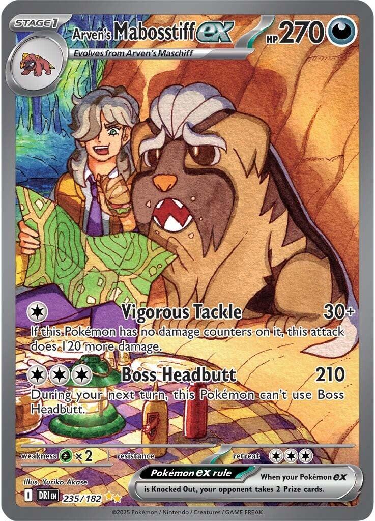 Arven's Mabosstiff ex (235/182) [Scarlet & Violet: Destined Rivals] | Mega City Incorporated
