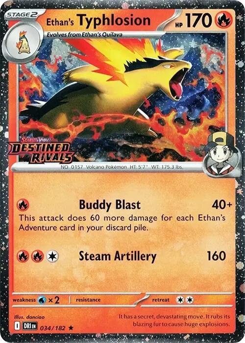 Ethan's Typhlosion (034/182) (Destined Rivals Stamp) [Scarlet & Violet: Destined Rivals] | Mega City Incorporated