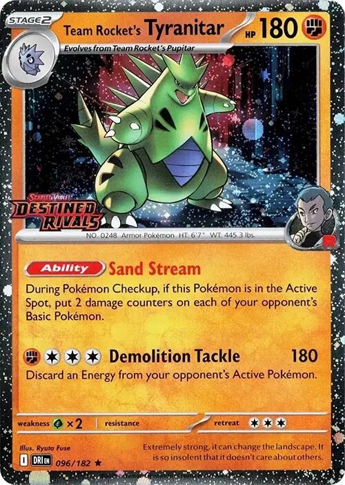 Team Rocket's Tyranitar (096/182) (Destined Rivals Stamp) [Scarlet & Violet: Destined Rivals] | Mega City Incorporated