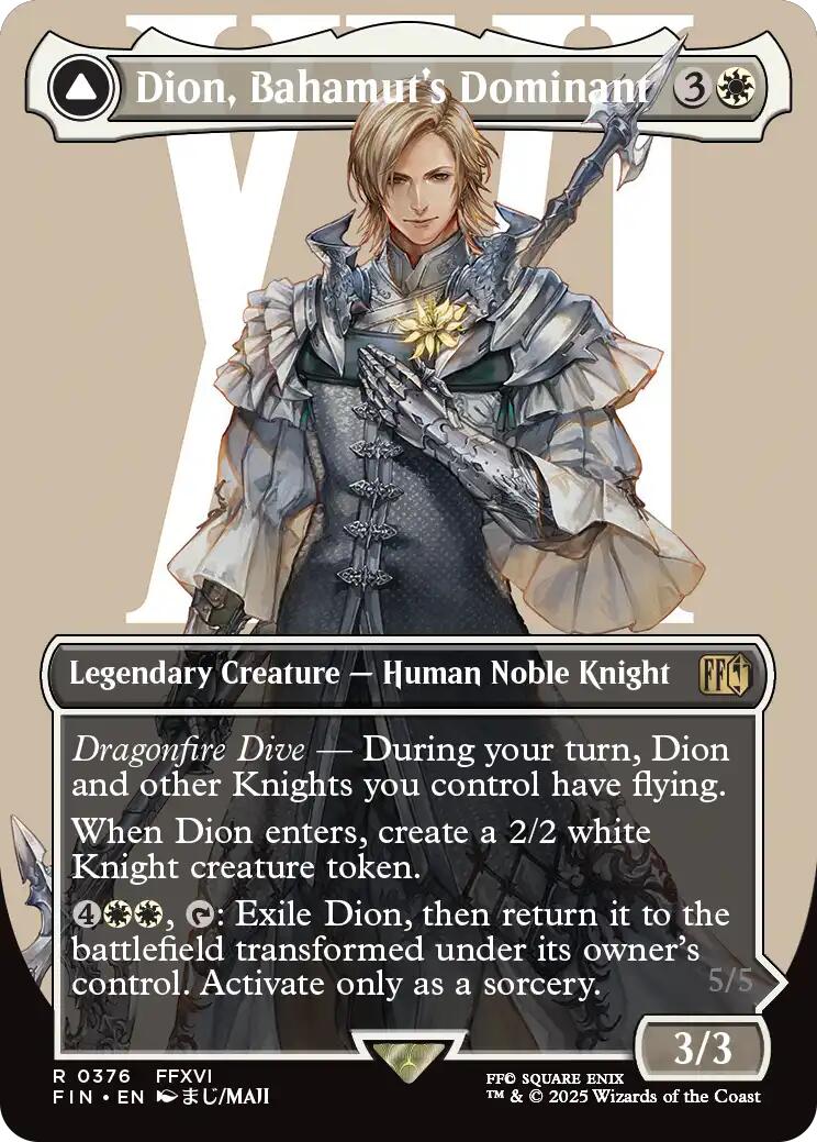 Dion, Bahamut's Dominant // Bahamut, Warden of Light (Borderless) [FINAL FANTASY] | Mega City Incorporated
