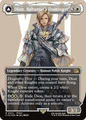 Dion, Bahamut's Dominant // Bahamut, Warden of Light (Borderless) (Surge Foil) [FINAL FANTASY] | Mega City Incorporated