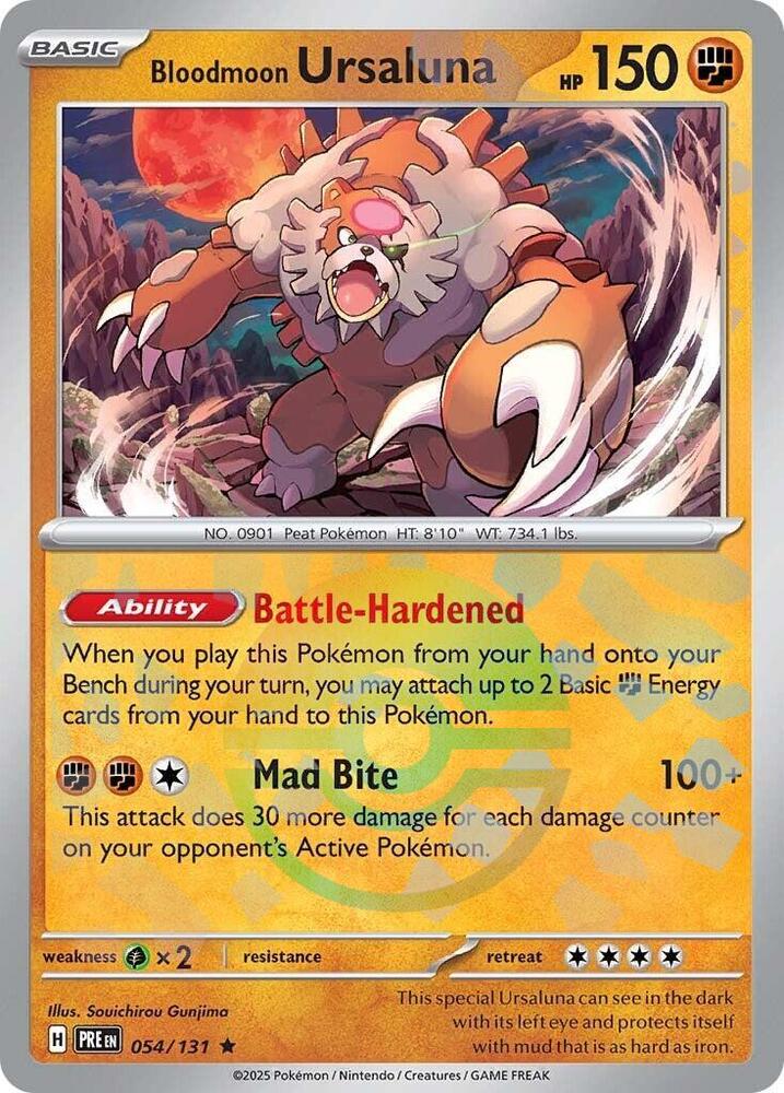 Bloodmoon Ursaluna (054/131) (Poke Ball Pattern) [Scarlet & Violet: Prismatic Evolutions] | Mega City Incorporated