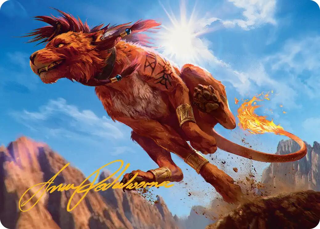Red XIII, Proud Warrior Art Card (Gold-Stamped Signature) [FINAL FANTASY Art Series] | Mega City Incorporated