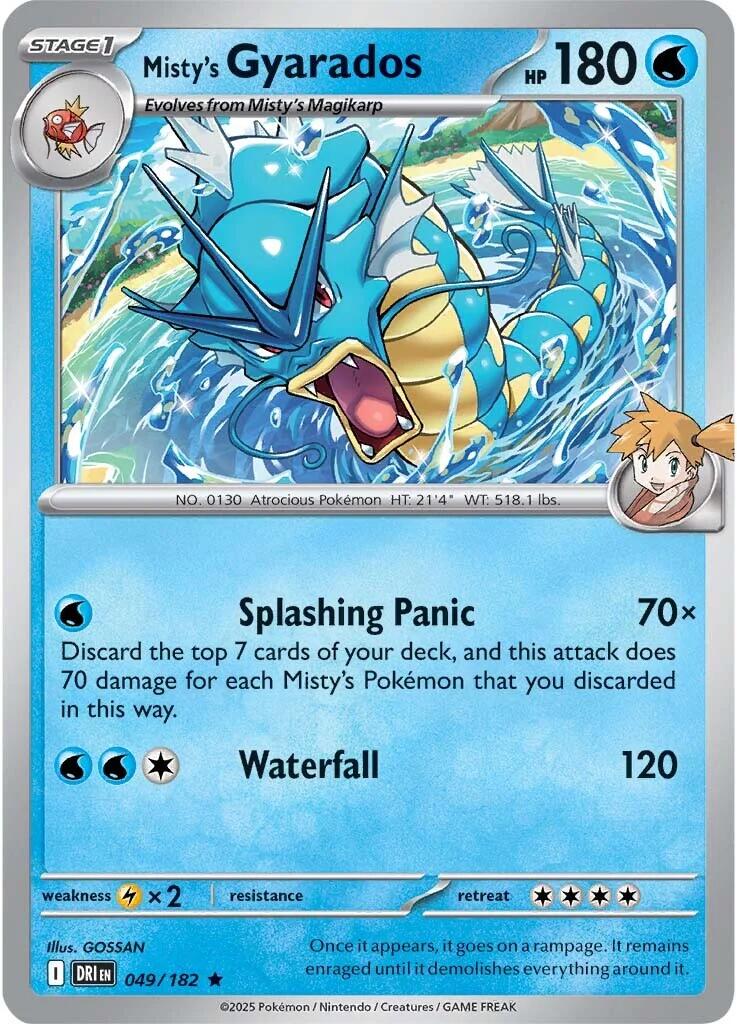 Misty's Gyarados (049/182) (Deck Exclusive) [Scarlet & Violet: Destined Rivals] | Mega City Incorporated