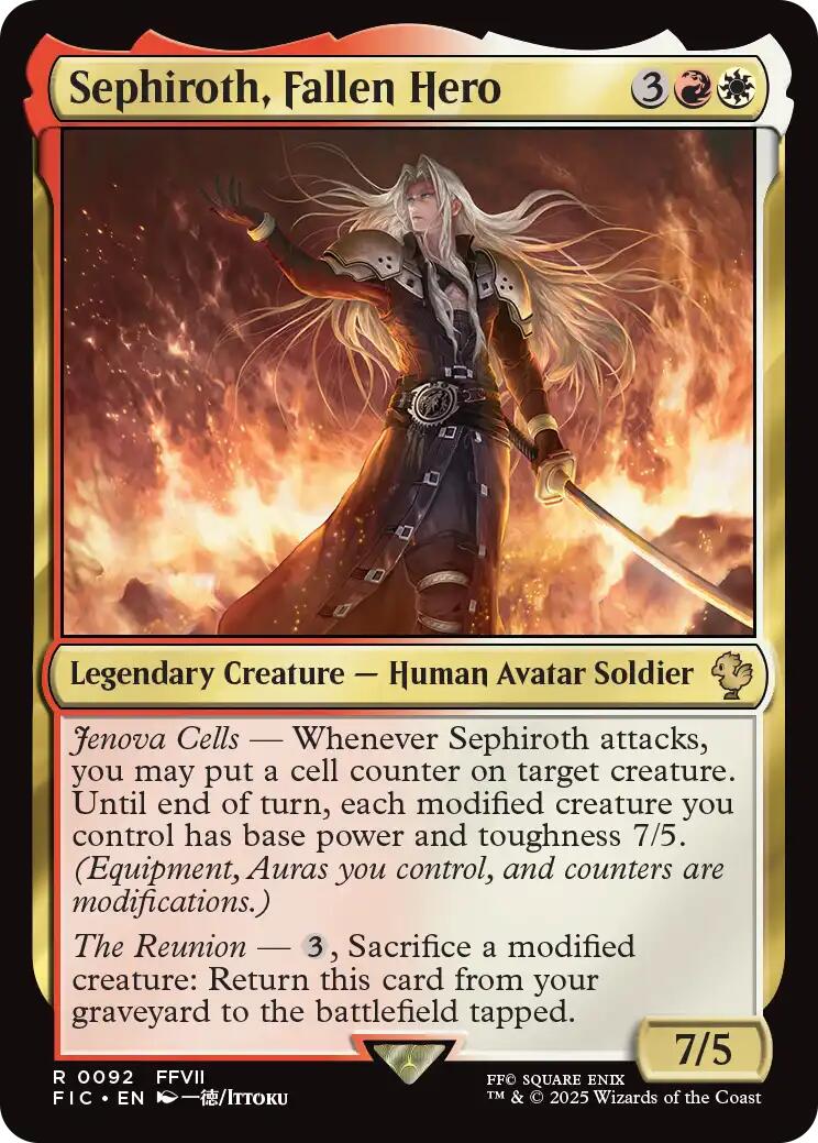 Sephiroth, Fallen Hero (Surge Foil) [FINAL FANTASY Commander] | Mega City Incorporated
