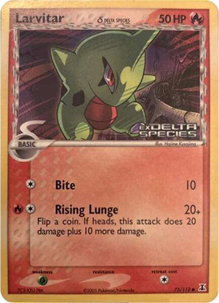 Larvitar (73/113) (Delta Species) (Stamped) [Miscellaneous Cards] | Mega City Incorporated