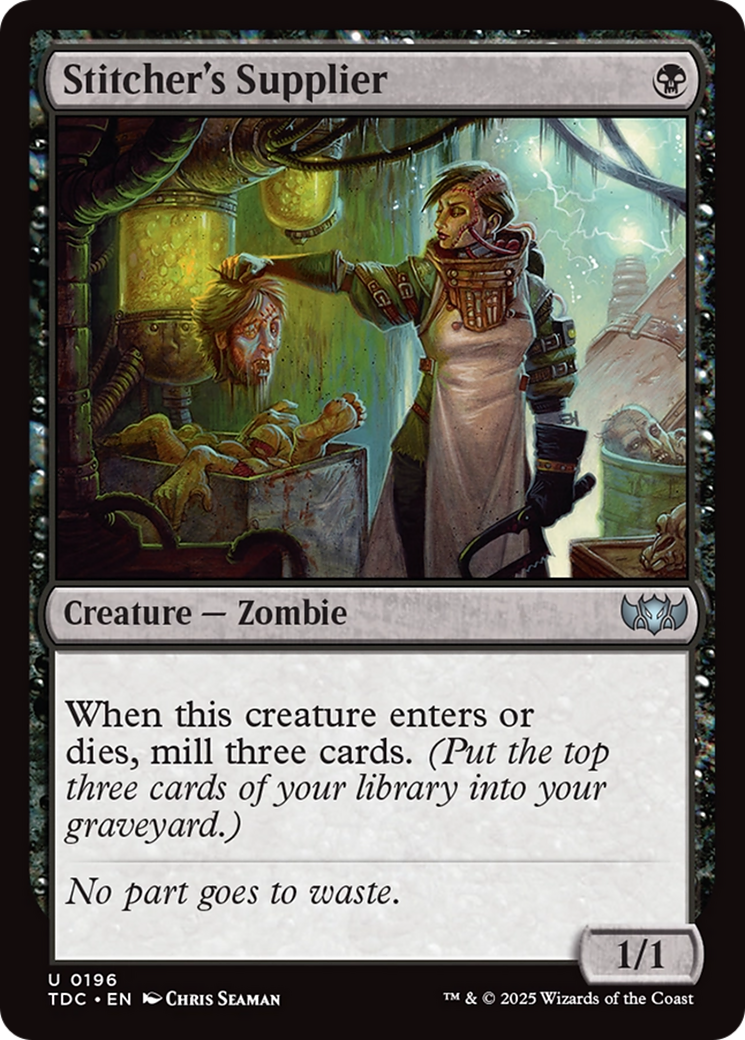 Stitcher's Supplier [Tarkir: Dragonstorm Commander] | Mega City Incorporated