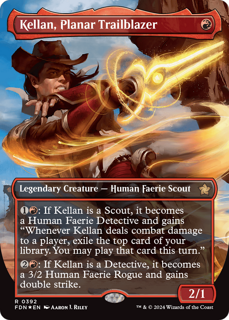 Kellan, Planar Trailblazer (Borderless) (Mana Foil) [Foundations] | Mega City Incorporated