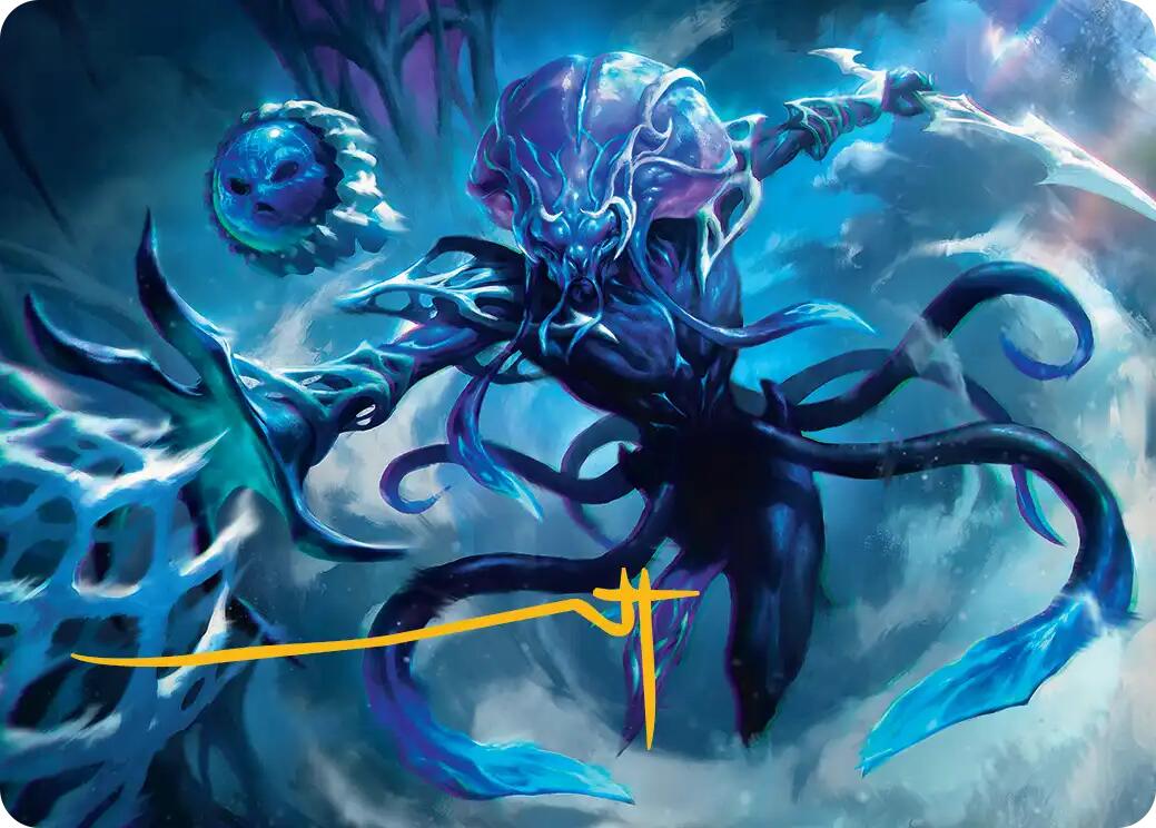 Illvoi Galeblade Art Card (Gold-Stamped Signature) [Edge of Eternities Art Series] | Mega City Incorporated