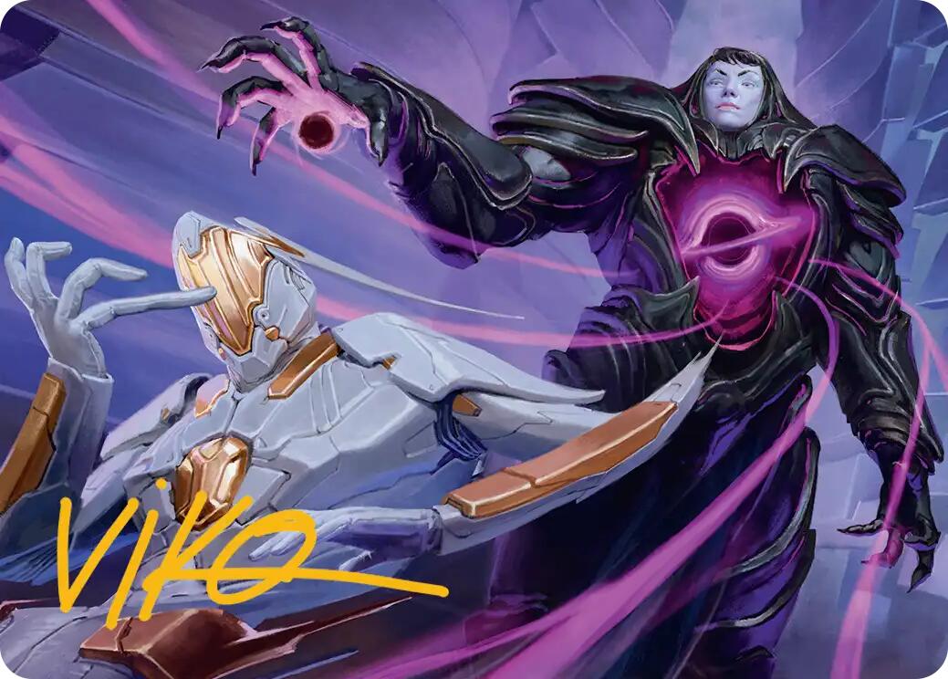 Lightless Evangel Art Card (Gold-Stamped Signature) [Edge of Eternities Art Series] | Mega City Incorporated