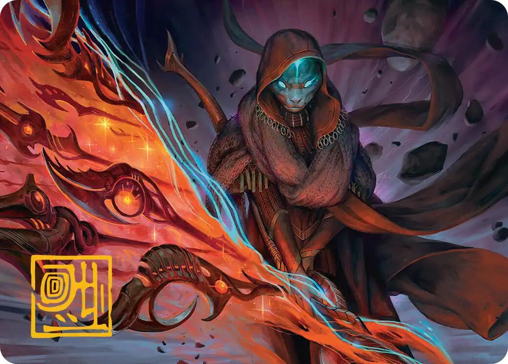 Weftstalker Ardent Art Card (Gold-Stamped Signature) [Edge of Eternities Art Series] | Mega City Incorporated
