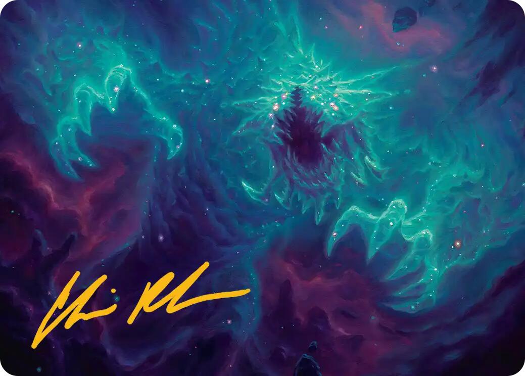 Cosmogoyf Art Card (Gold-Stamped Signature) [Edge of Eternities Art Series] | Mega City Incorporated