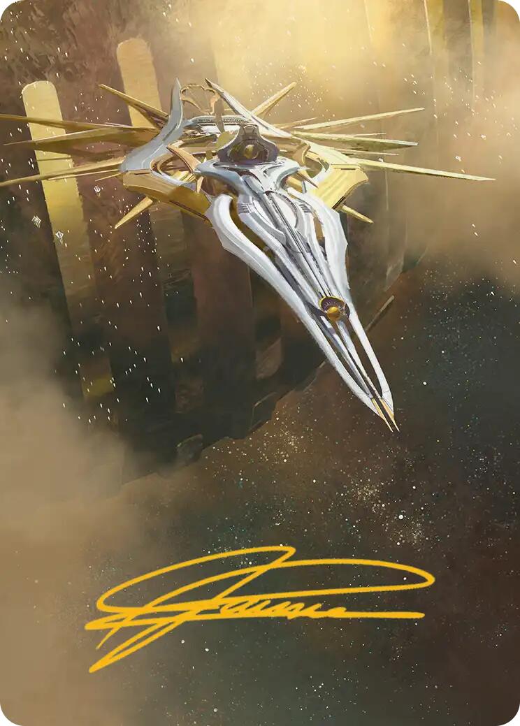 Dawnsire, Sunstar Dreadnought Art Card (Gold-Stamped Signature) [Edge of Eternities Art Series] | Mega City Incorporated