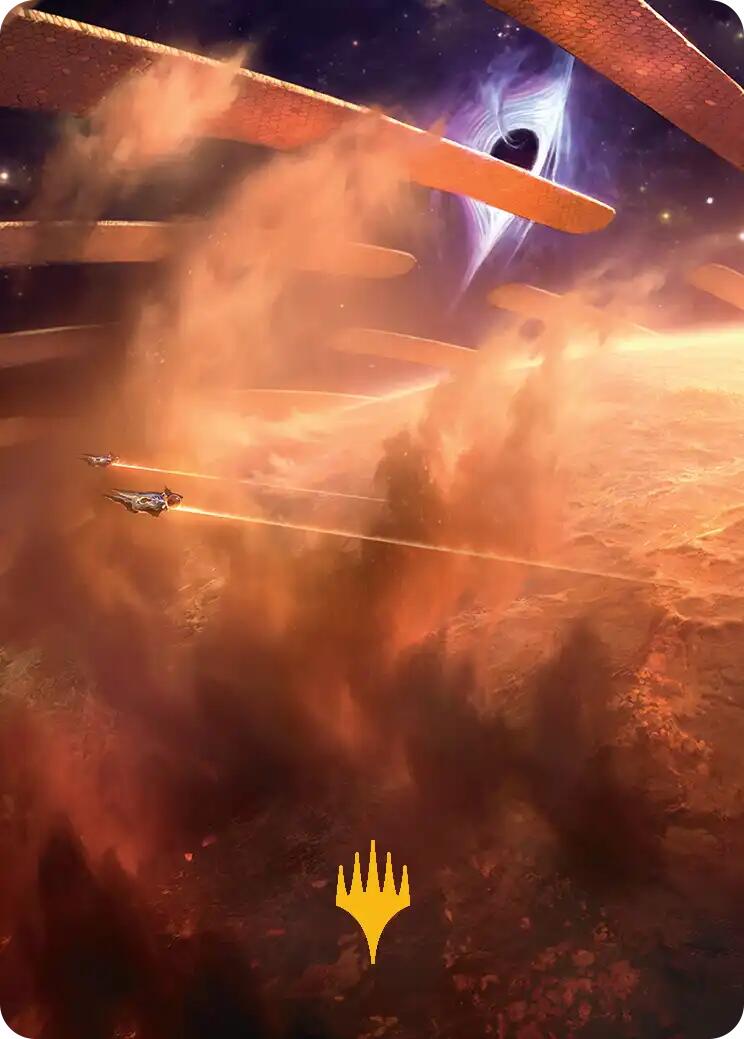 Adagia, Windswept Bastion Art Card (Gold-Stamped Planeswalker Symbol) [Edge of Eternities Art Series] | Mega City Incorporated