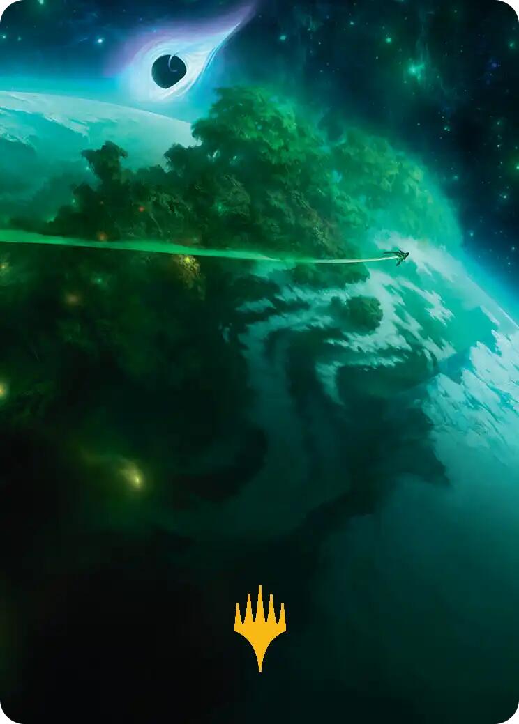 Evendo, Waking Haven Art Card (Gold-Stamped Planeswalker Symbol) [Edge of Eternities Art Series] | Mega City Incorporated