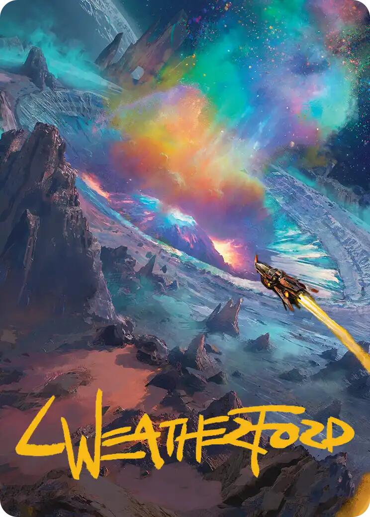 Meteor Crater Art Card (Gold-Stamped Signature) [Edge of Eternities Art Series] | Mega City Incorporated